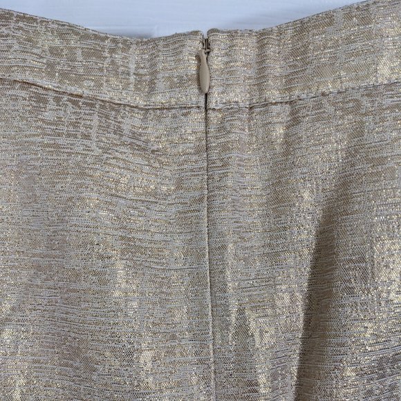 Cache Cache Metallic Gold Faux Wrap Side Pockets Mini Skirt - size 42 Eu(10-12)* - Picture 7 of 11